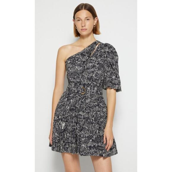 Jonathan Simkhai One Sleeve Asymmetrical Adriana Dress Womens X-Small NO BELT - Picture 1 of 10